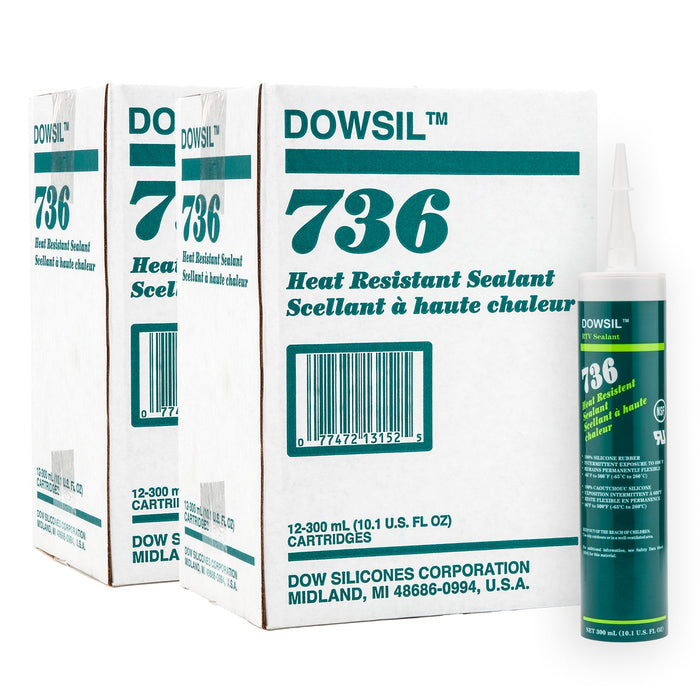 DOWSIL 736 Red High Temp Silicone 10.1 oz – Industrial-Grade Heat Resistant Sealant