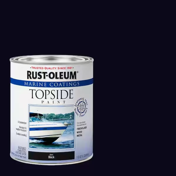 High-Performance Gloss Black Topside Enamel | 12 Cans – Marine Use