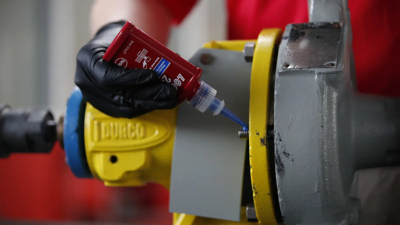 Loctite threadlocker application