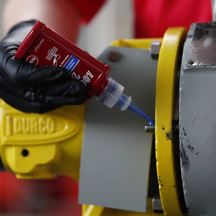 Loctite threadlocker application