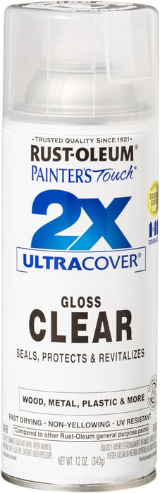 18 Can Case of Rust-Oleum Painter's Touch 2X Ultra Cover Spray Paint 12 oz. Gloss Clear