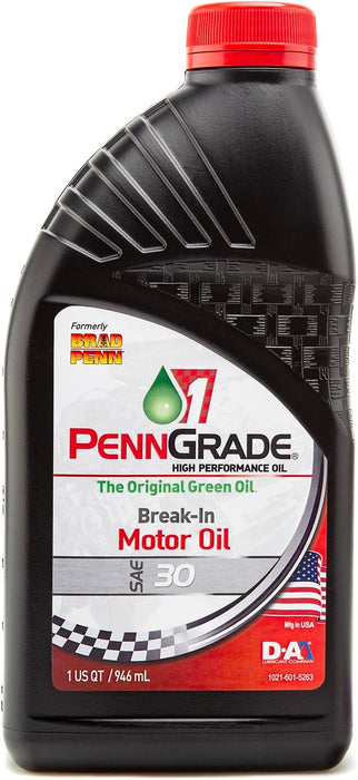 24 Count PennGrade 1 Original Green SAE 30 Break-In Motor Oil Quart Bottles