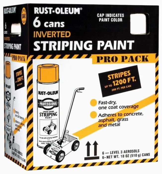 36 Can Multipack Rust-Oleum Professional Inverted Striping Spray Paint 18 oz. White