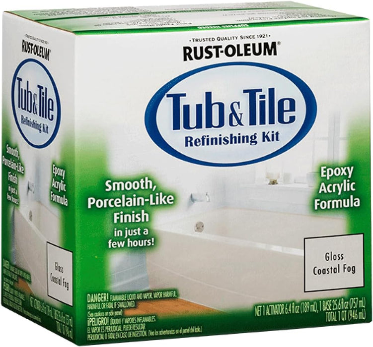 12 Kit Multipack Rust-Oleum Tub And Tile Refinishing 2-Part (32 oz.) Coastal Fog Gloss