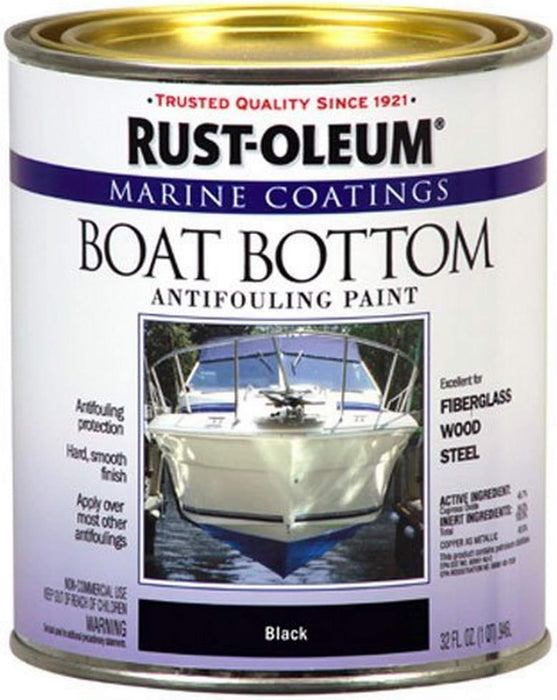 4 Quart Case Rust-Oleum Marine Boat Bottom Antifouling Paint 32 oz. (1 Quart) - Black Flat