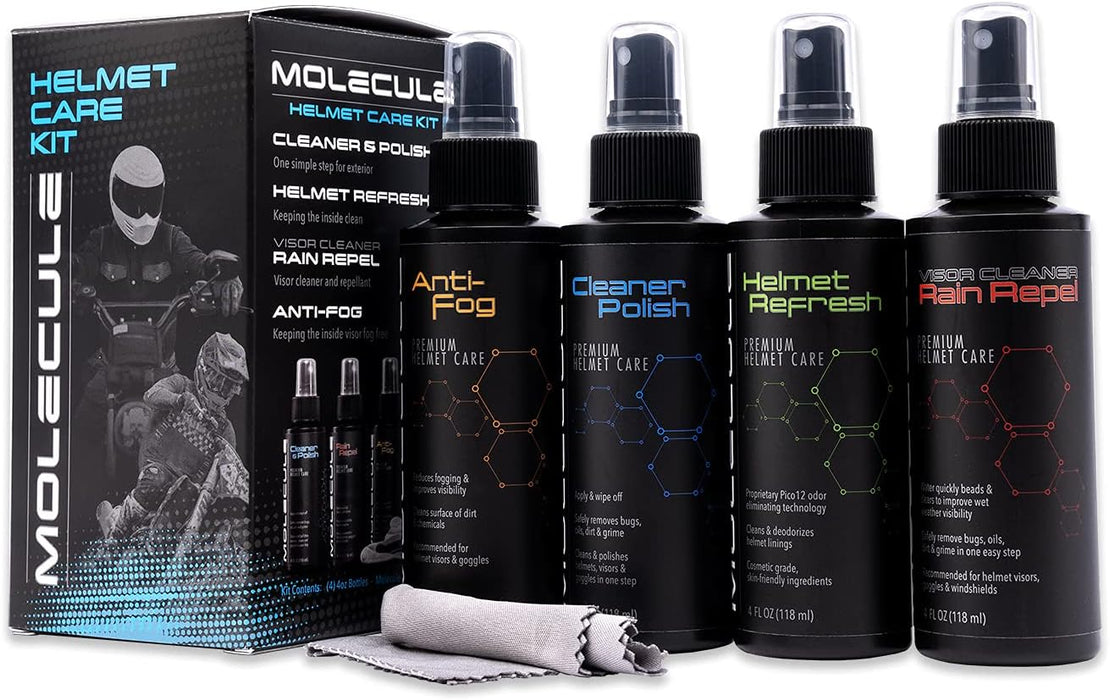 24 Count Molecule Helmet Care Kit (all 4 Helmet Products / microfiber) 5-Piece Kit