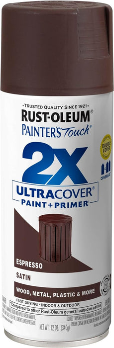 18 Can Case of Rust-Oleum Painter's Touch 2X Ultra Cover Spray Paint 12 oz. Satin Espresso