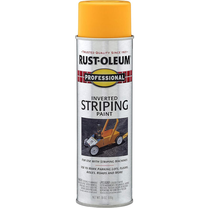 36 Can Case Rust-Oleum Professional Inverted Striping Spray Paint 18 oz. Yellow