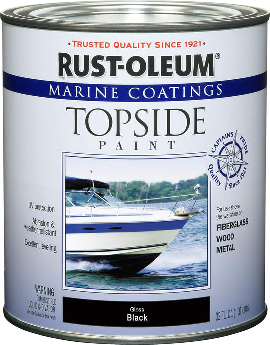 20 Can Case of Rust-Oleum Marine Top Side Enamel Paint 32 oz. Black Gloss