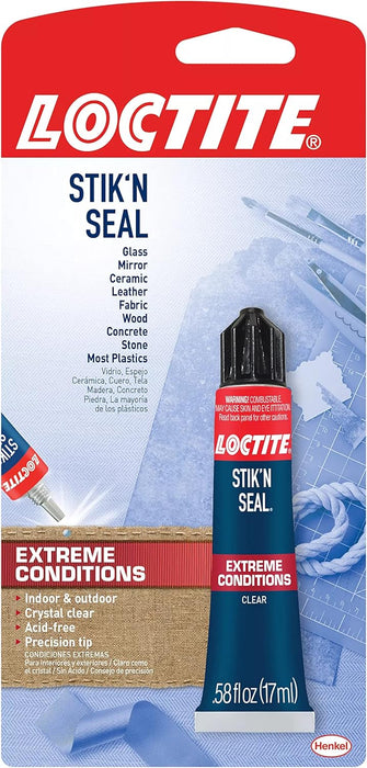 48 Tube Case Loctite Stik'n Seal Contact Adhesive Clear 0.58 oz. Tube (17mL)