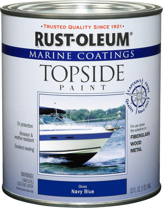 8 Can Case Rust-Oleum Marine Top Side Enamel Paint 32 oz. (1 Quart) Navy Blue Gloss