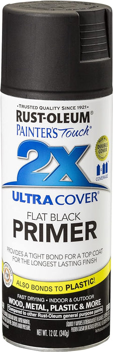 24 Can Case of Rust-Oleum Painter's Touch 2X Ultra Cover 12 oz. Flat Black Primer