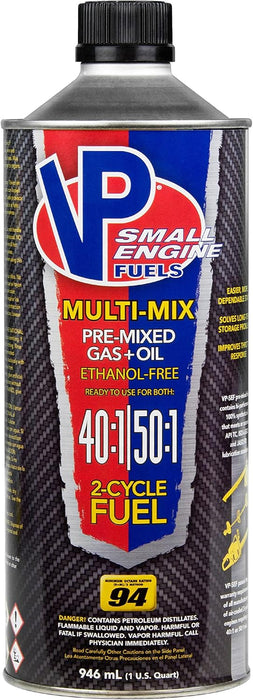 64 Count VP Racing SEF 2-Cycle Small Engine Fuel - 40:1/50:1 Multi-Mix Quart Cans