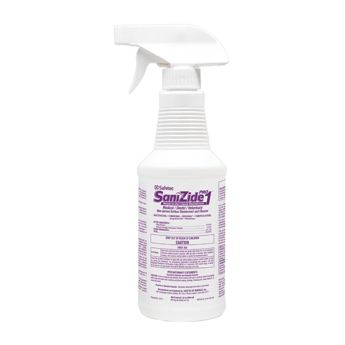 18 Bottles SaniZide Pro 1 Ready-to-Use Liquid Disinfectant 32 oz. Spray