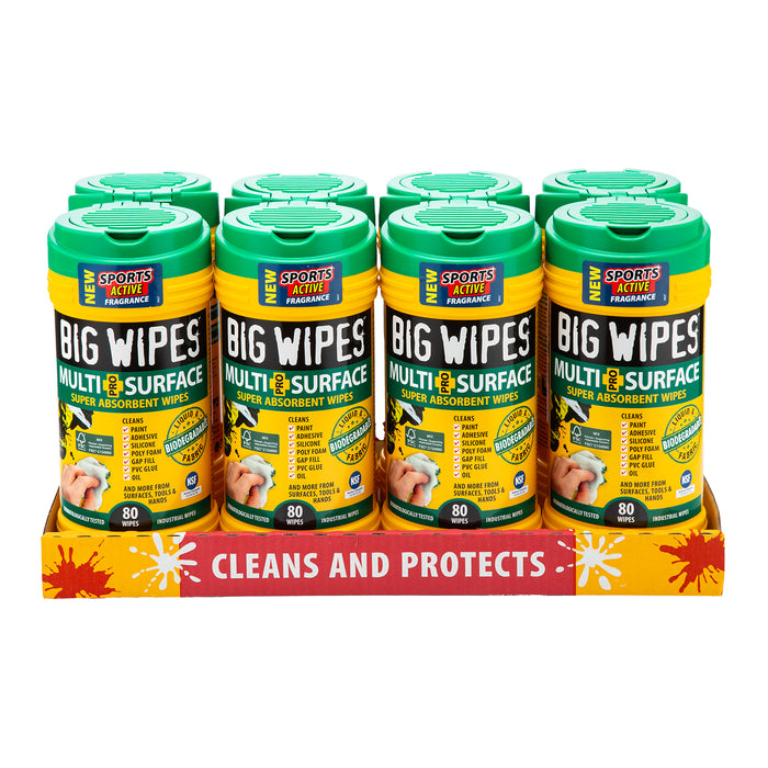 Big Wipes - Multi Surface Tube 8 Tubes