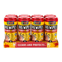 Big Wipes Heavy-Duty Industrial Cleaning Wipes - 80 Count Tubes - Case of 8