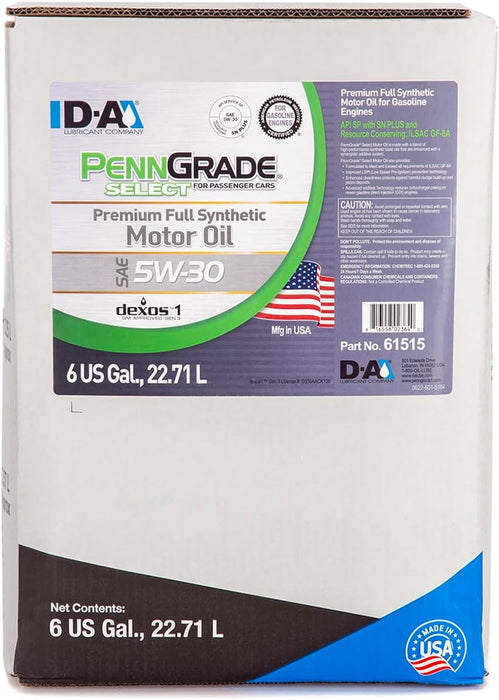 PennGrade Select 5W30 - 6 Gallon Bag-in-a-Box