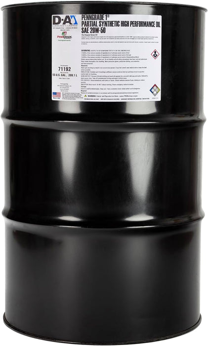 PennGrade 1 Synthetic Blend High Performance Oil SAE 20W50 - 55 Gallon