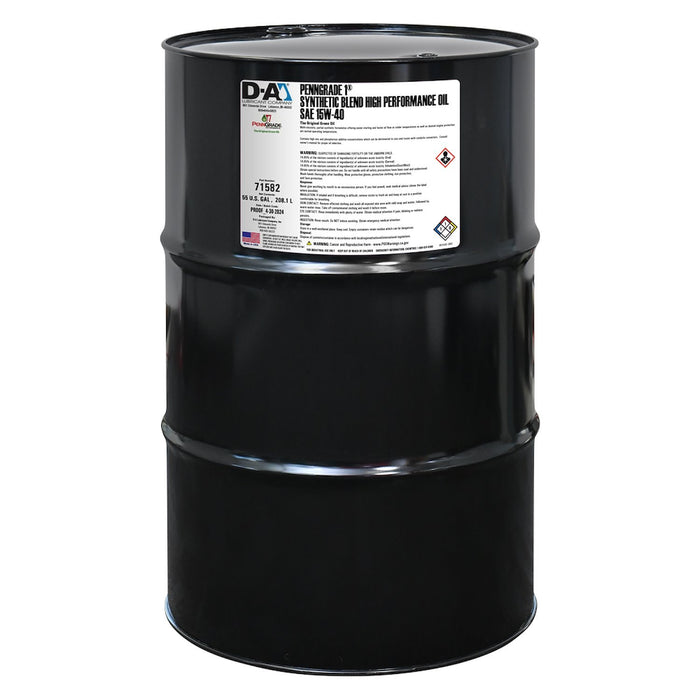 PennGrade 1 Synthetic Blend High Performance Oil SAE 15W-40 - 55 Gallon