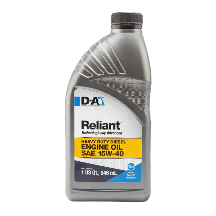 12 Count Reliant 15W-40 (CK-4) HD Diesel Engine Oil Quart Bottles