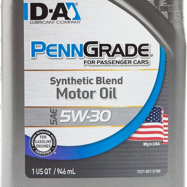 12 Count PennGrade Synthetic Blend 5W-30 Motor Oil Quart Bottles