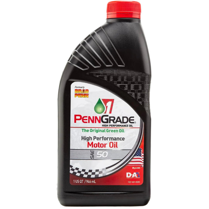 24 Count PennGrade 1 Original Green SAE 50 High Performance Motor Oil Quart Bottles