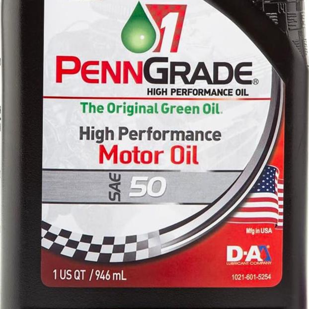 24 Count PennGrade 1 Original Green SAE 50 High Performance Motor Oil Quart Bottles