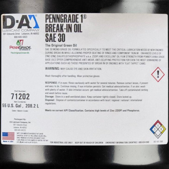 PennGrade 1 Break-In Oil SAE 30 - 55 Gal Drum