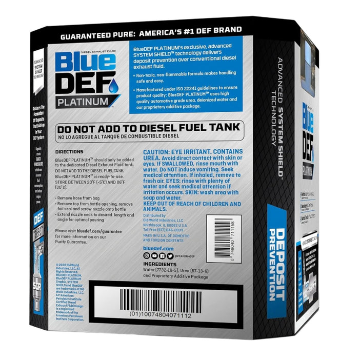 40 Count BlueDEF Platinum Diesel Exhaust Fluid Half Pallet 2.5 Gallon Boxes