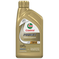 Castrol Power 1 SAE 5W40 Full Synthetic 4T Motorcycle Oil Quart Bottles 12 Bottles