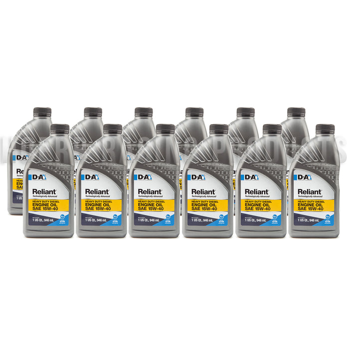 Reliant 15W-40 (CK-4) HD Diesel Engine Oil Quart Bottles 12 Bottles