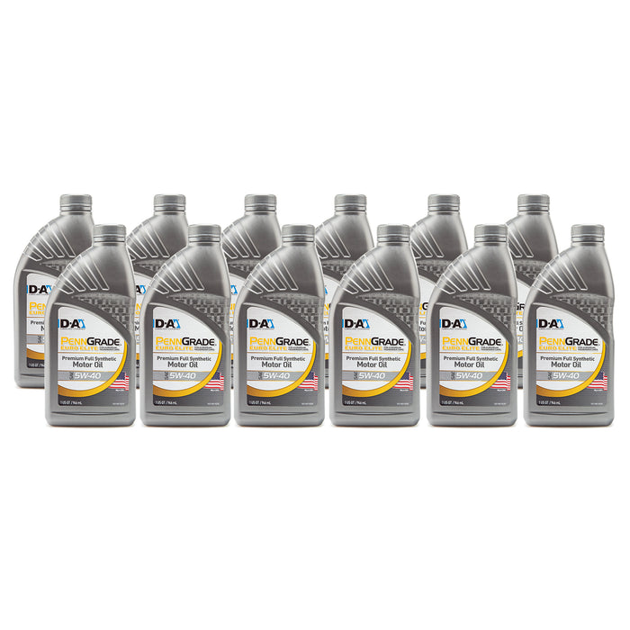 PennGrade Euro Elite 5W-40 FS Motor Oil Quart Bottles 12 Bottles