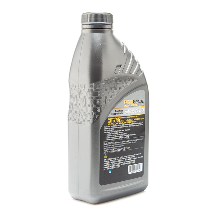 PennGrade Euro Elite 5W-40 FS Motor Oil Quart Bottles 12 Bottles