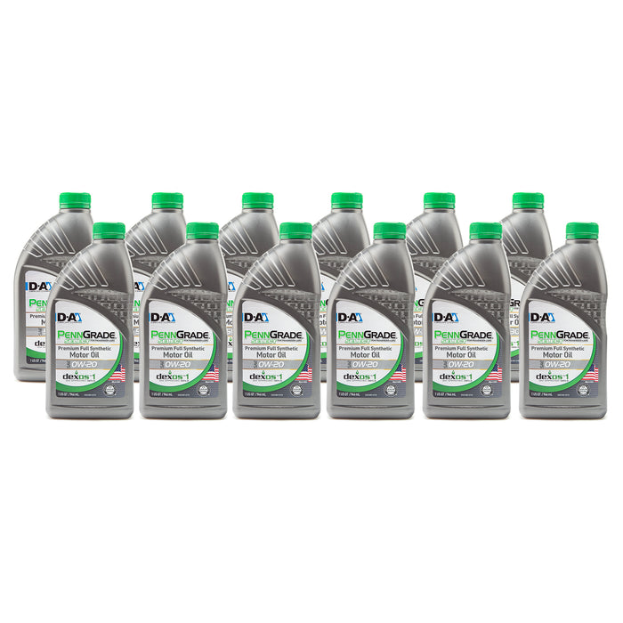 PennGrade Select 0W-20 FS Motor Oil Quart Bottles 12 Bottles