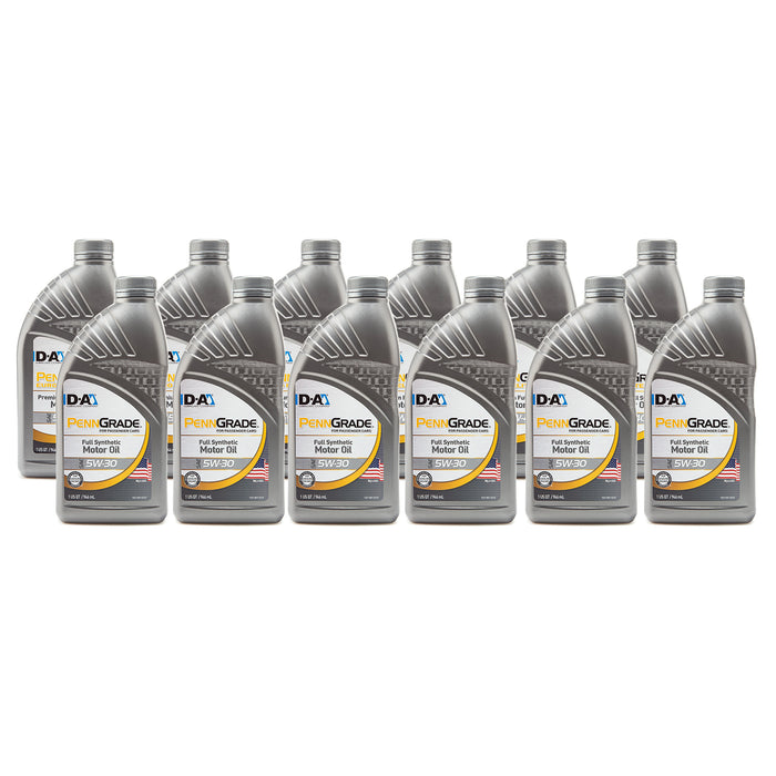 PennGrade Full Synthetic 5W-30 Motor Oil Quart Bottles 12 Bottles