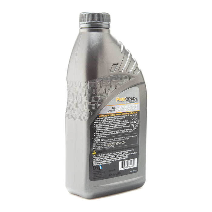 PennGrade Full Synthetic 5W-30 Motor Oil Quart Bottles 12 Bottles
