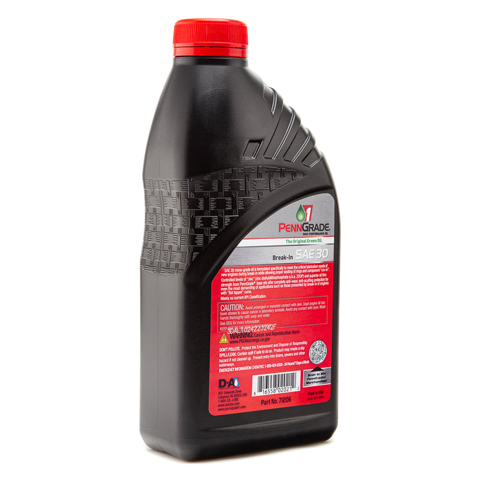 PennGrade 1 Original Green SAE 30 Break-In Motor Oil Quart Bottles Break-In Oil