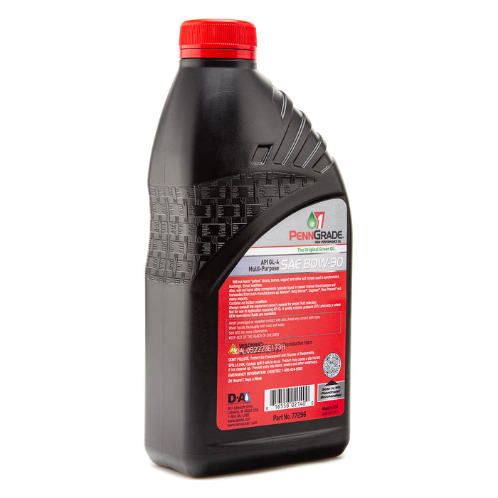 PennGrade 1 Original Green SAE 80W-90 Multi-Purpose API GL-4 Gear Oil Quart Bottles GL-4