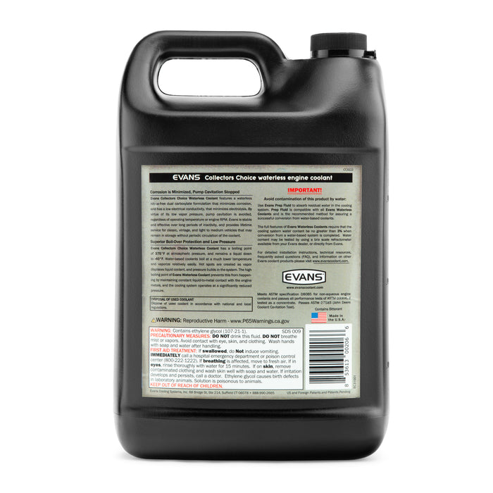 Evans Collectors Choice Waterless Engine Coolant – 1 Gallon - 12 Jugs