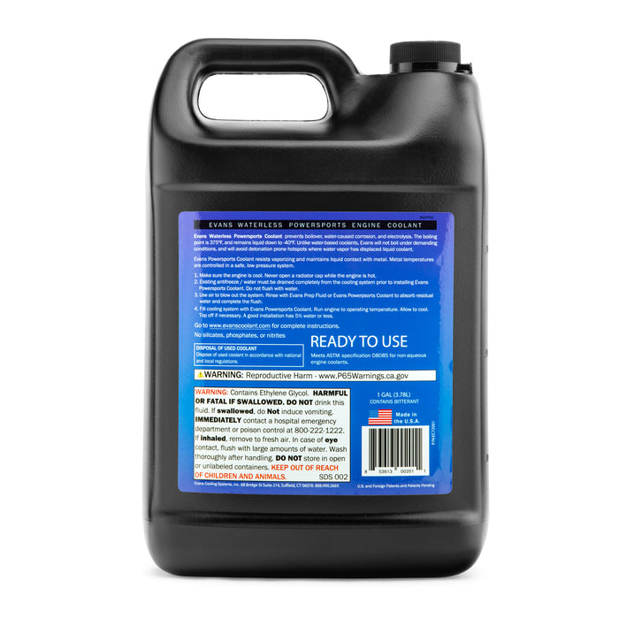 Evans Powersports Waterless Coolant – 1 Gallon Jug - 12 Jugs