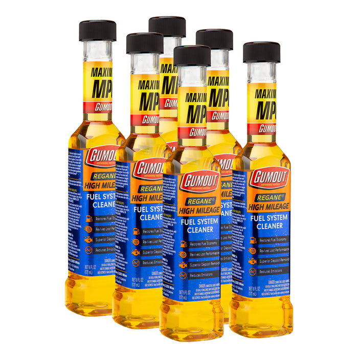 Gumout Regane High Mileage Fuel System Cleaner 6 oz. Bottles - Case of 6
