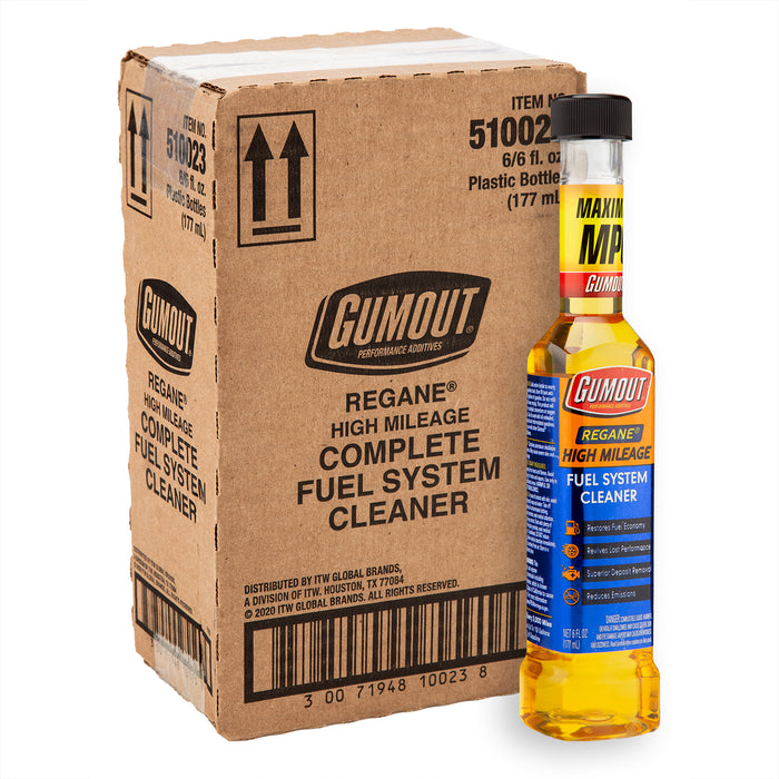 Gumout Regane High Mileage Fuel System Cleaner 6 oz. Bottles - Case of 6