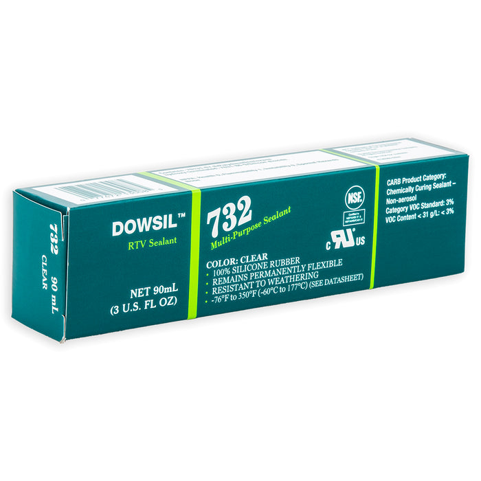 DOWSIL 732 Multi-Purpose Silicone Sealant Clear 3 oz 48 Tubes