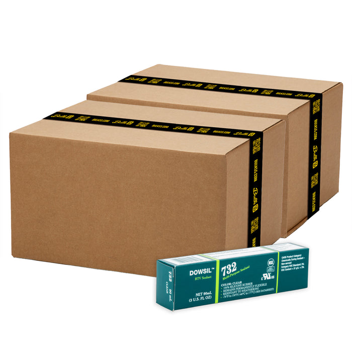 DOWSIL 732 Multi-Purpose Silicone Sealant Clear 3 oz 48 Tubes