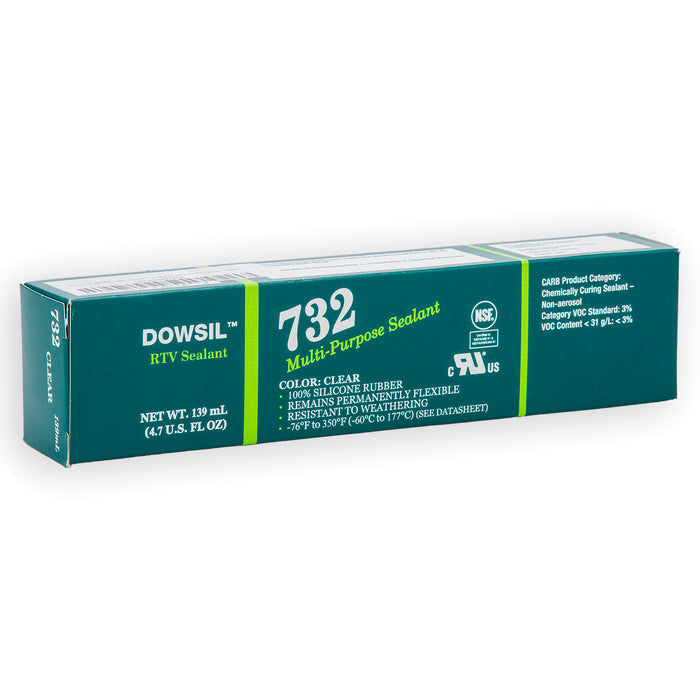 DOWSIL 732 Multi-Purpose Silicone Sealant Clear 4.7 oz 48 Tubes