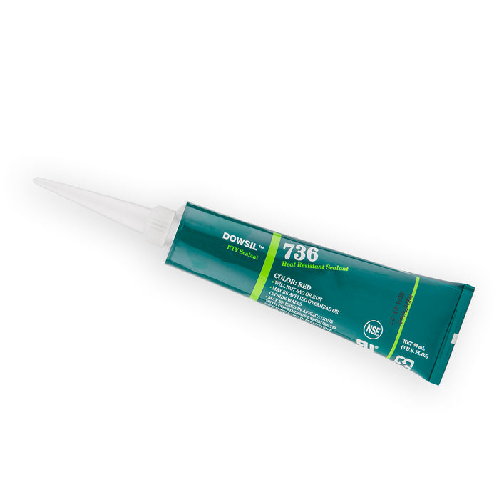 DOWSIL 736 High-Temperature Silicone Sealant Red 3 oz 24 Tubes