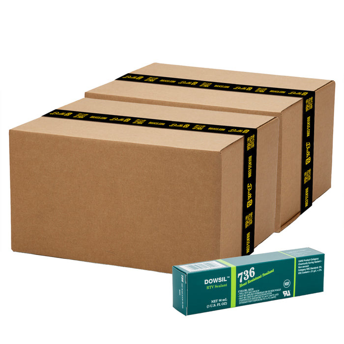 DOWSIL 736 High-Temperature Silicone Sealant Red 3 oz 24 Tubes