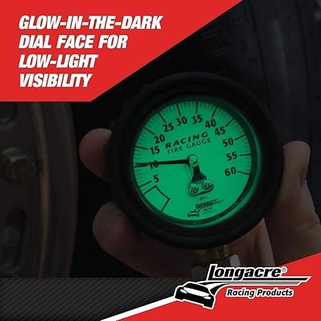 Longacre Glow in the Dark 0-60 PSI Tire Pressure Gauge 2-pack - Special Clearance Offer!
