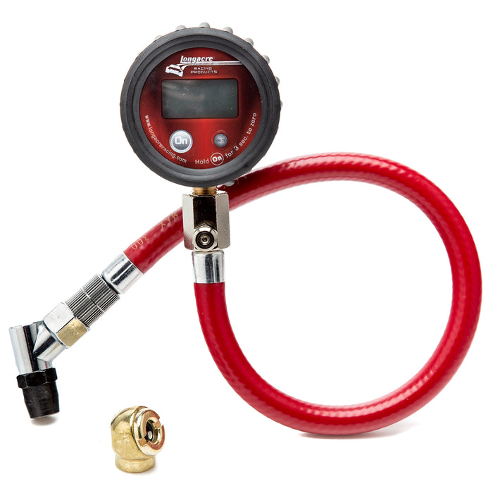 Longacre Basic Digital Tire Pressure Gauge 100 PSI with Angle & Ball Chuck 2-Pack Special Clearance Offer!