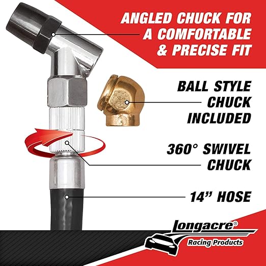 Longacre Basic Digital Tire Pressure Gauge 100 PSI with Angle & Ball Chuck 2-Pack Special Clearance Offer!